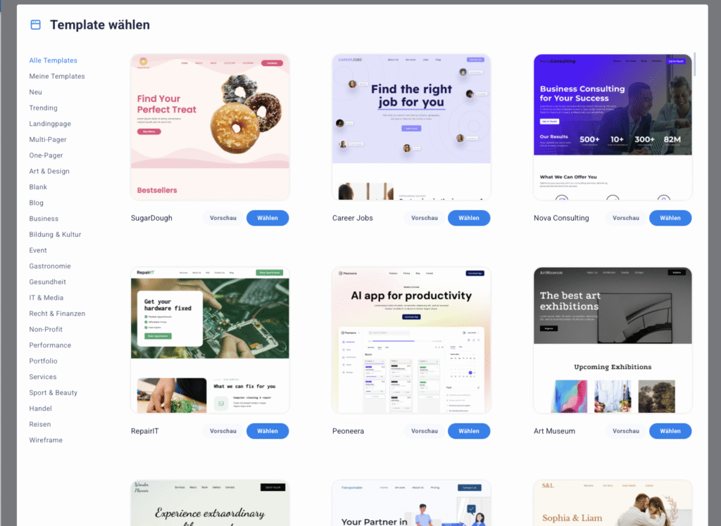 Sitejet Webseiten Builder